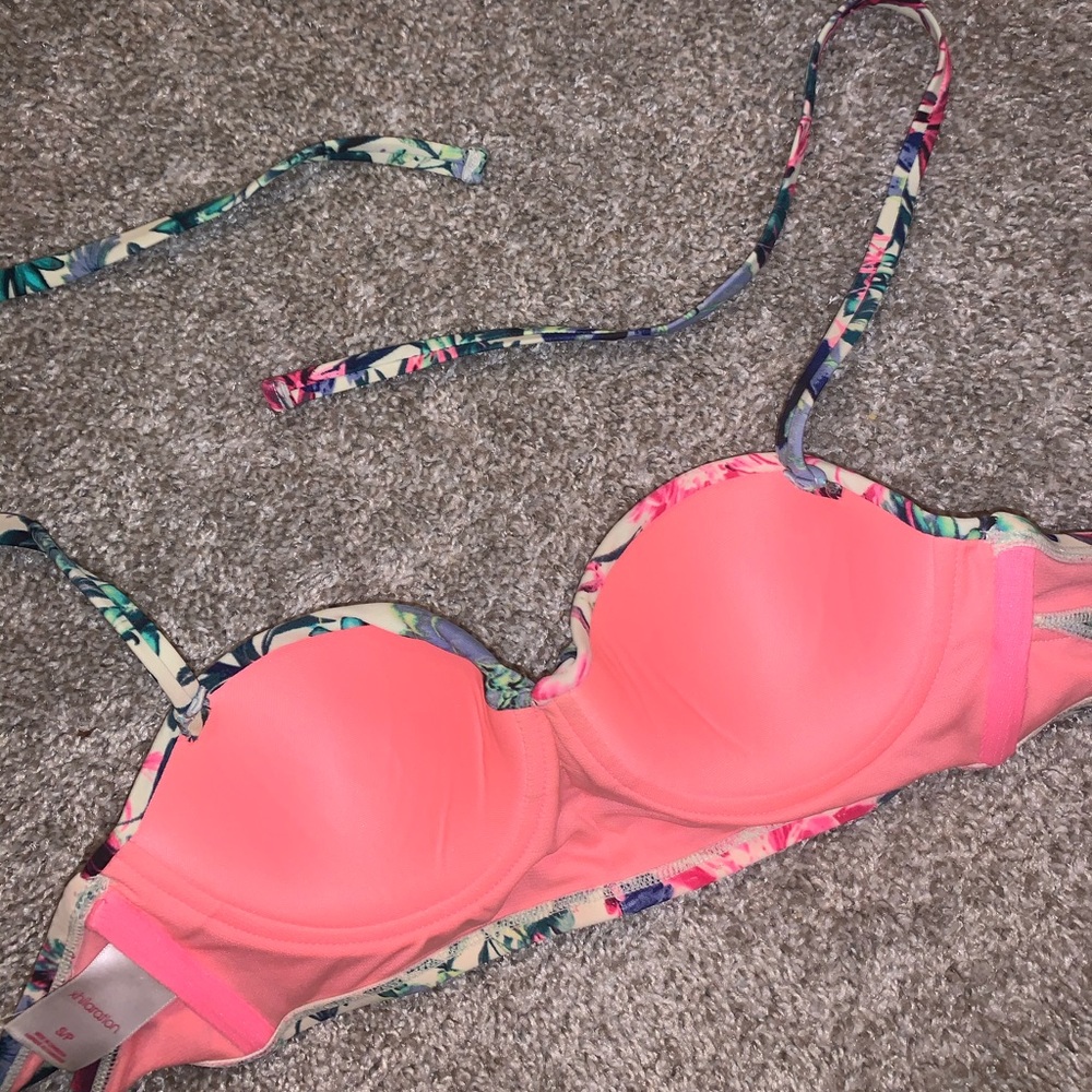 Xhilaration Multicolor Tropical Bikini Top size S - Picture 7 of 8